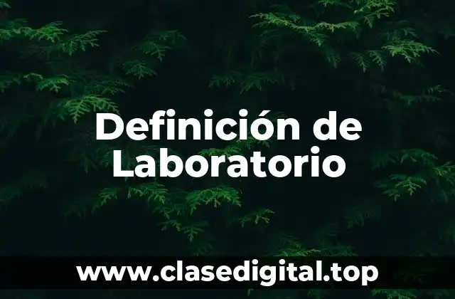 Definición técnica de laboratorio