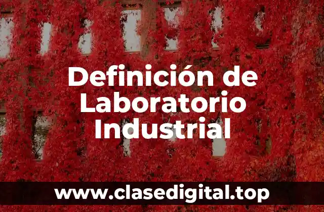 Definición de Laboratorio Industrial