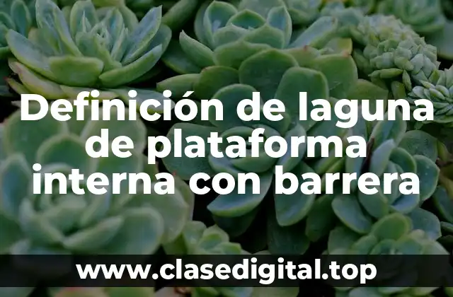 Definición de laguna de plataforma interna con barrera