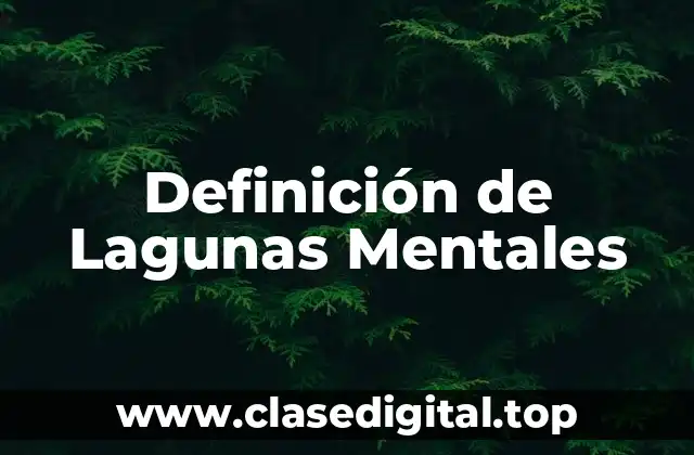 Definición de Lagunas Mentales