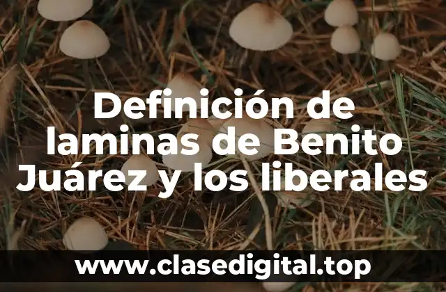 Definición de laminas de Benito Juárez y los liberales