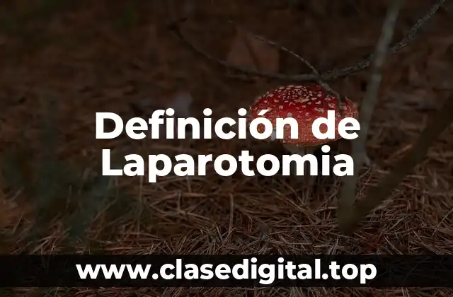 Definición de Laparotomia
