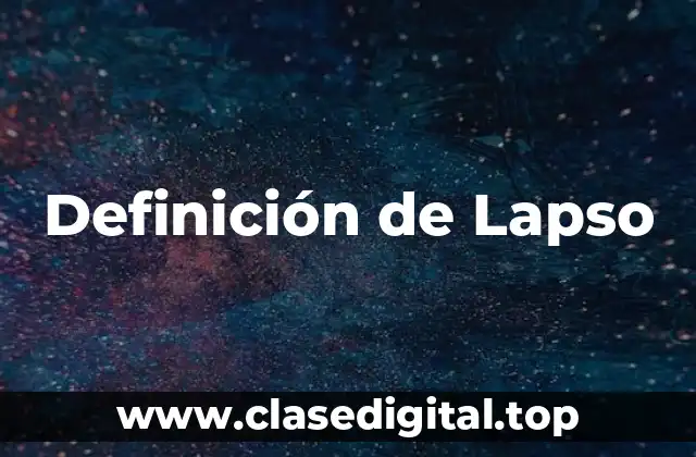 Definición de Lapso