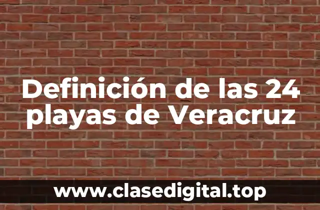 Definición de las 24 playas de Veracruz
