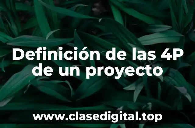 Definición de las 4P de un proyecto