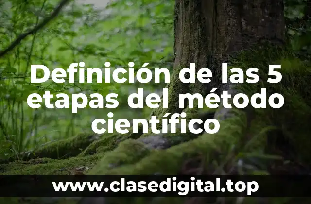 Definición de las 5 etapas del método científico