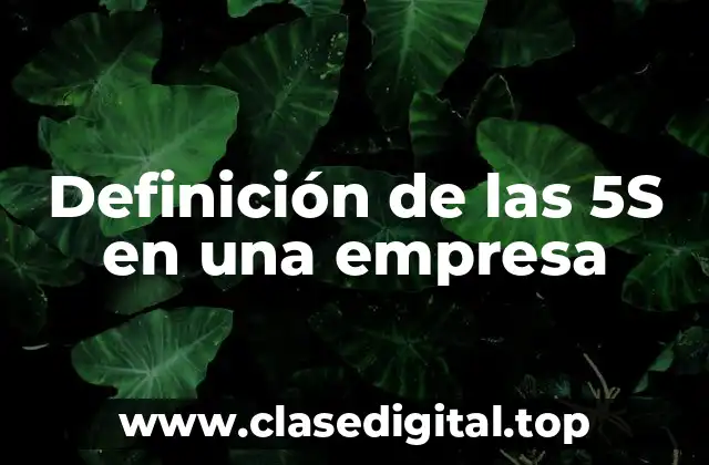 Definición de las 5S en una empresa