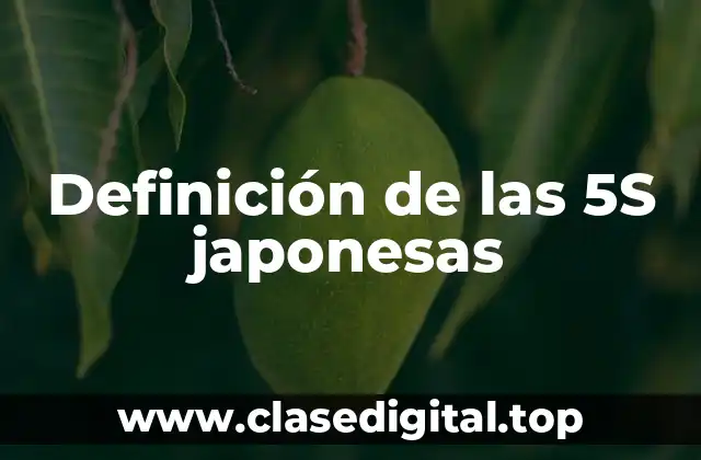 Definición de las 5S japonesas