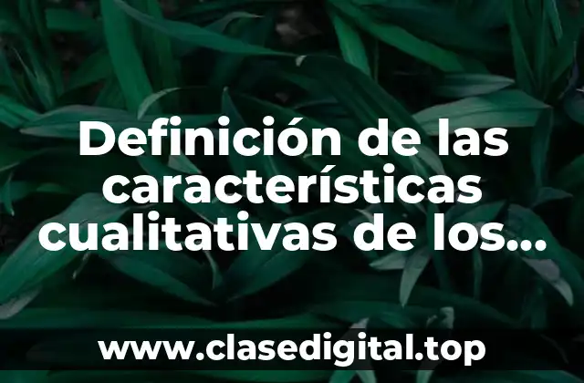 Definición de las características cualitativas de los estados financieros