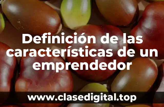 Definición de las características de un emprendedor