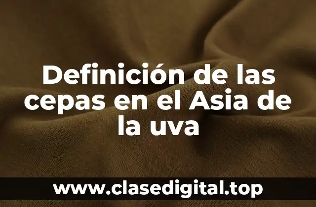 Definición de las cepas en el Asia de la uva