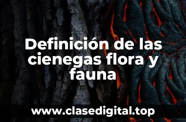 Definición de las cienegas flora y fauna