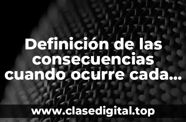 Definición de las consecuencias cuando ocurre cada falla funcional