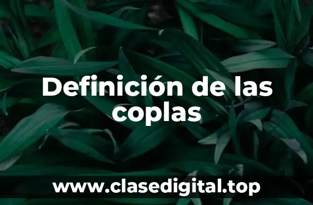 Definición de las coplas