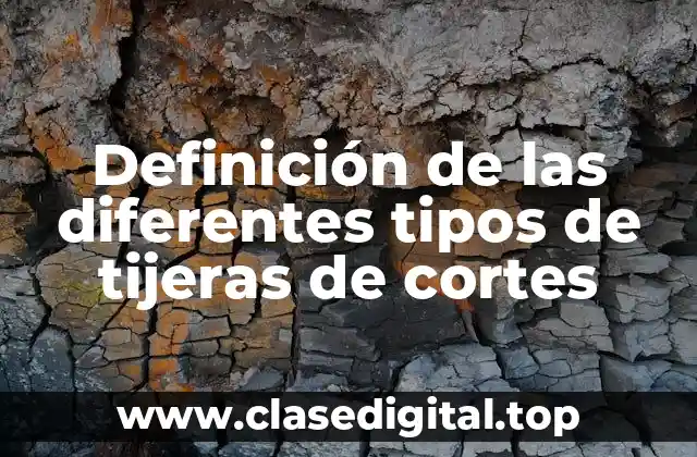 Definición de las diferentes tipos de tijeras de cortes