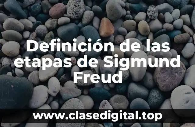 Definición de las etapas de Sigmund Freud
