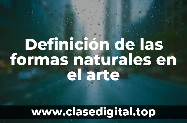 Definición de las formas naturales en el arte