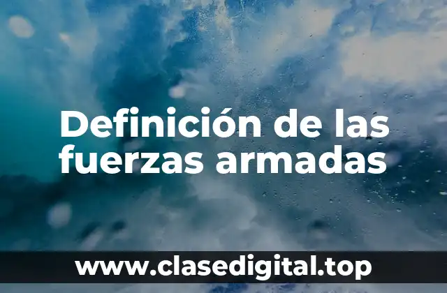 Definición de las fuerzas armadas