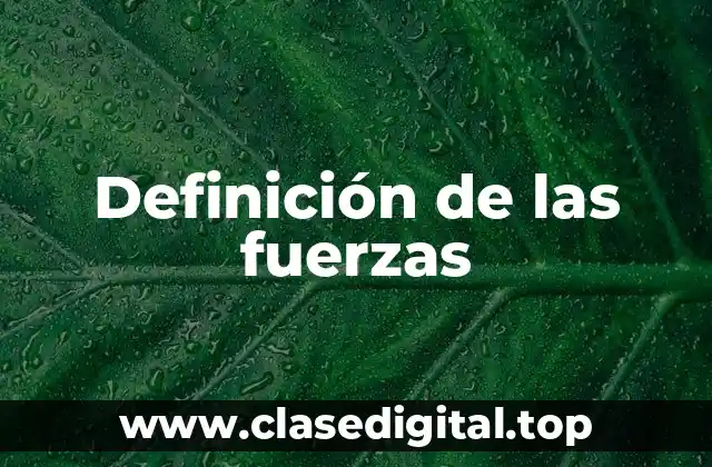 Definición de las fuerzas