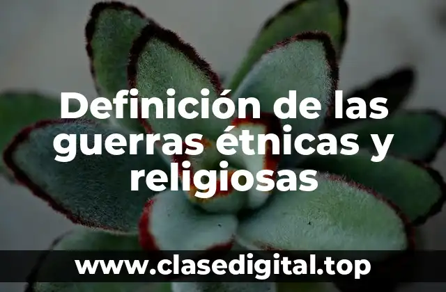 Definición de las guerras étnicas y religiosas