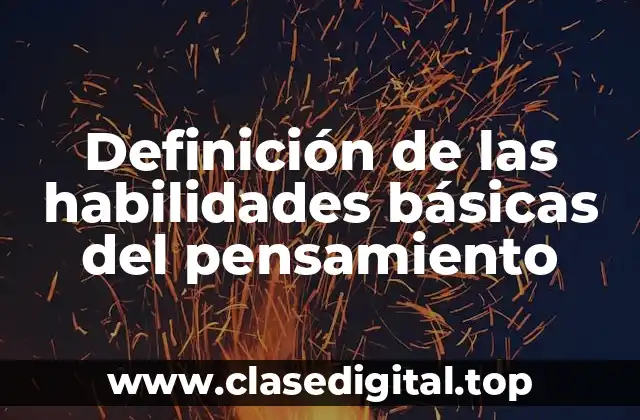 Definición de las habilidades básicas del pensamiento