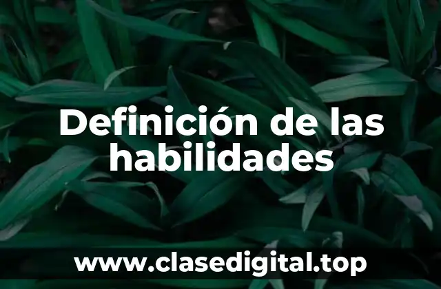 Definición de las habilidades