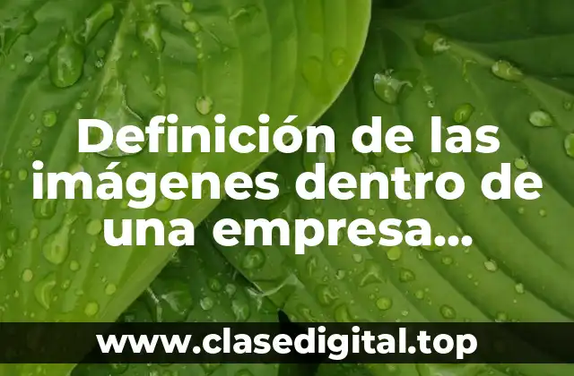 Definición de las imágenes dentro de una empresa producto