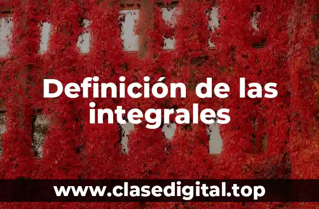 Definición de las integrales