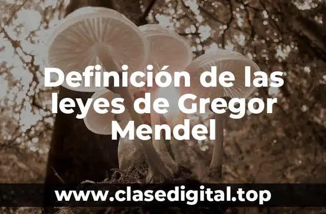 Definición de las leyes de Gregor Mendel