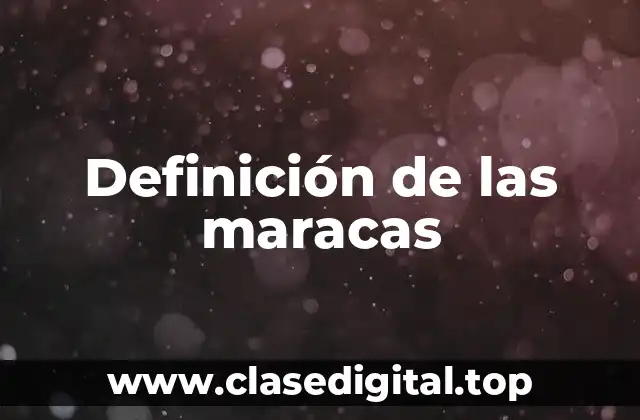 Definición de las maracas