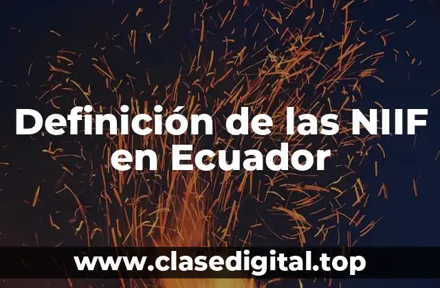 Definición de las NIIF en Ecuador