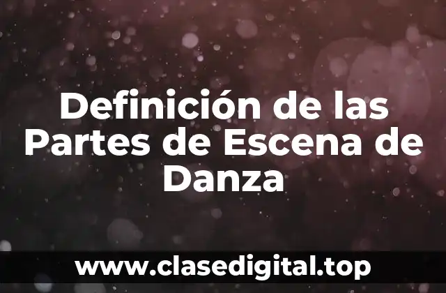 Definición de las Partes de Escena de Danza