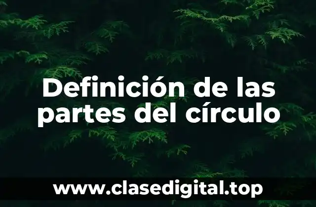 Definición de las partes del círculo
