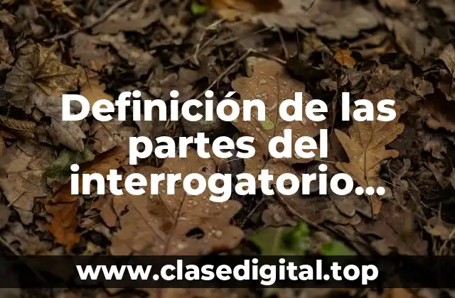 Definición de las partes del interrogatorio médico