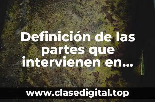 Definición de las partes que intervienen en controversia legal