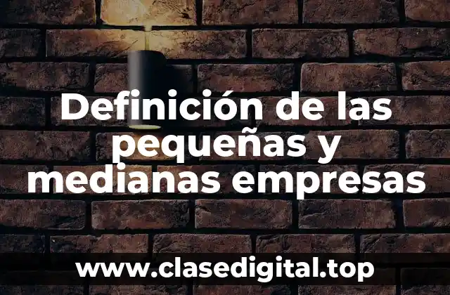 Definición de las pequeñas y medianas empresas