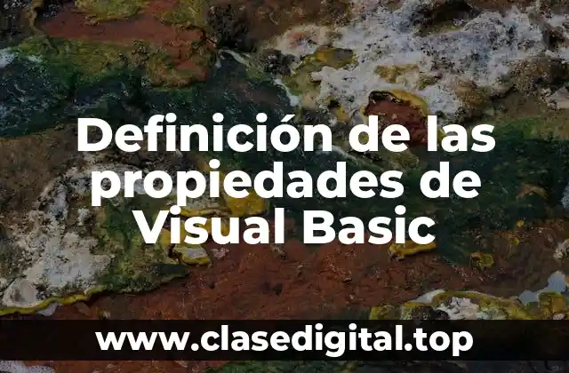 📗 Definición técnica de Visual Basic