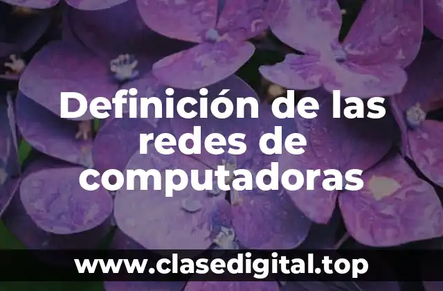 Definición técnica de introducción a las redes de computadoras