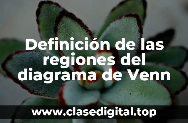 Definición de las regiones del diagrama de Venn