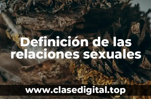 Definición de las relaciones sexuales