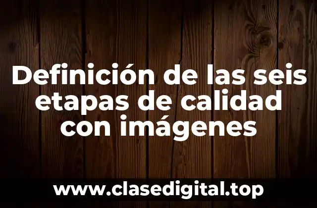 Definición de las seis etapas de calidad con imágenes