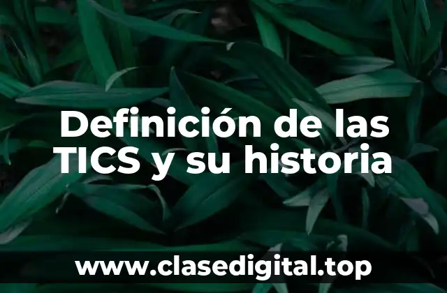 Definición de las TICS y su historia