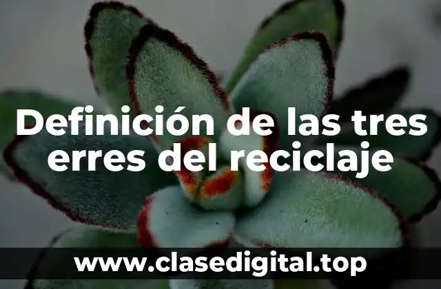 Definición de las tres erres del reciclaje