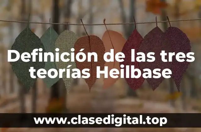 Definición de las tres teorías Heilbase