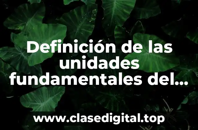 Definición de las unidades fundamentales del sistema inglés