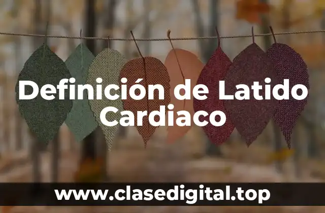Definición de Latido Cardiaco