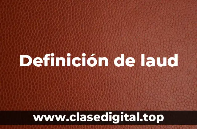 Definición de laud