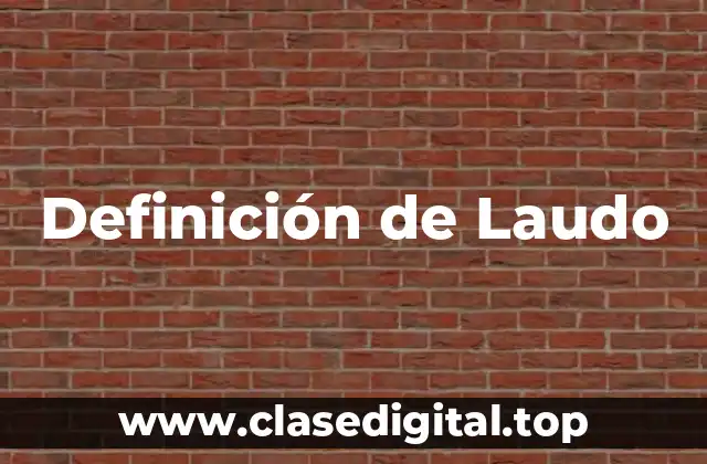 Definición de Laudo