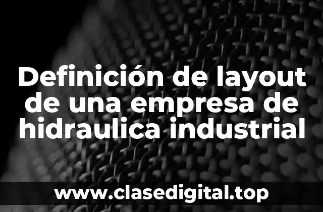 Definición de layout de una empresa de hidraulica industrial