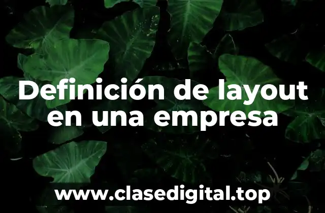 Definición de layout en una empresa